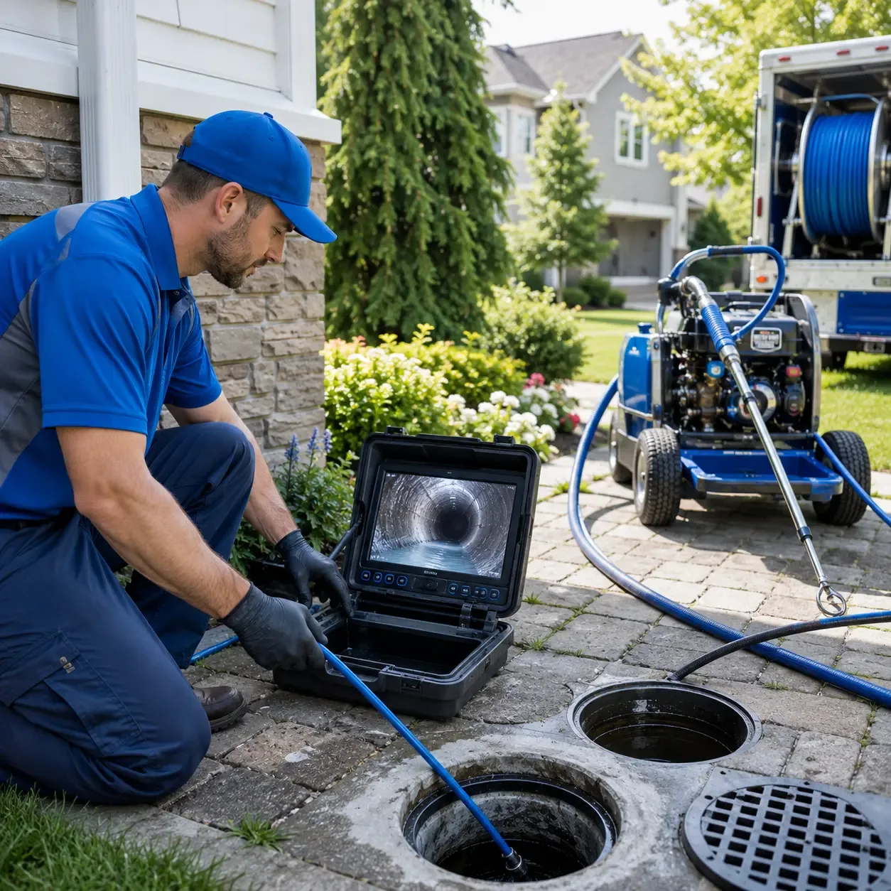 Outdoor drain cleaning professionals serving Slinger, WI